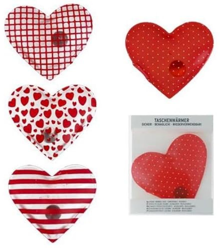 Lot de 4 chauffe-mains avec motif cœur