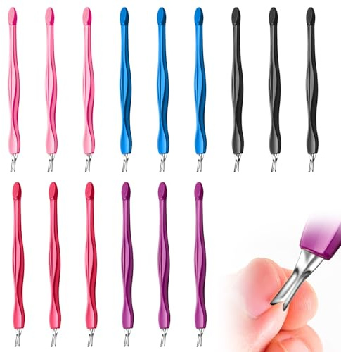 Cuticle Pusher Cuticle Remover Tool Professional Cuticle Pusher Tools Durable Dead Skin Nail Scraper Pushers Manicure Cuticle Trimmer For Fingernail Toenail 15 Pcs