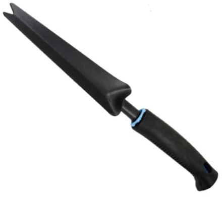 TOYZFRIENDY Extractor Manual para Deshierbe Bifurcado de Acero al Carbono Mango de Madera Herramienta Práctica para Jardín y Patio Pala Desbrozadora Negra para Eliminar Malas Hierbas de