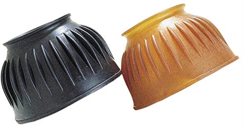 Intrepid International Pull-On Gum Rubber Thick Bottom Bell Boots for Horses - Superior Hoof Protection for Your Horse's Safety and Comfort, Size Large