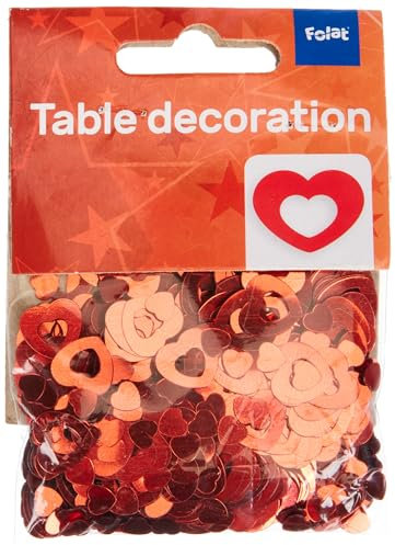 Folat - Confetttis Décoratifs Petits Cœurs Rouges