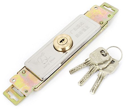 Aexit Home Warehouse Cabinet Hardware Vertical Keyway Rolling Shutter Door Lock Roller Latch w Latches 3 Keys
