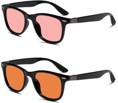 BRADDELL OPTICS FL-41 & FL-60 Gafas de Luz Azul para la Sensibilidad a la Luz de las Migrañas, ámbar., 140-20-140