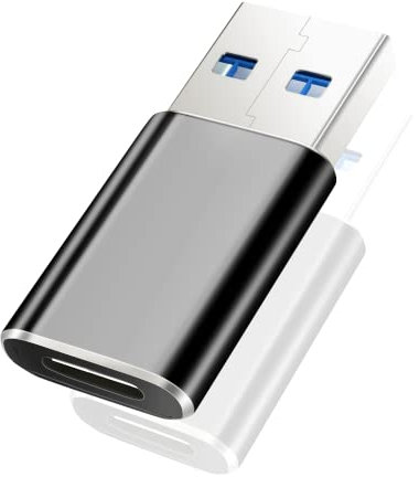 LINKAVENIR Adaptateur USB C Femelle vers USB Mâle, Adaptateur Chargeur USB Type C vers USB A Compatible avec iPhone 13 12 Pro Max Mini, Samsung Galaxy Note 10/20, S20/S21, Airpods -Gris