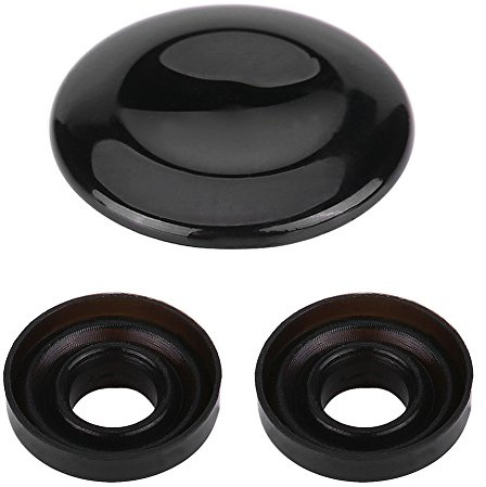 Joystick Center Button Cover Joystick Manopola Pulsante Cover Kit di Riparazione MMI Manopola Kit di Riparazione con 2 Guarnizioni Anello di Tenuta Compatibile per A4 A5 A6 Q5 Q7 S5 S6(Nero al forno)