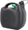 Tanica per carburante di tutti i tipi, con approvazione ONU, con beccuccio, in plastica, nero, 10 l