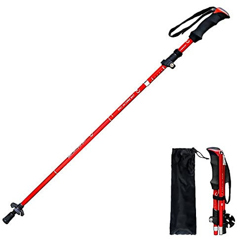 Wanderstöcke, Taozoey Trekkingstöcke Faltbar Ultraleicht, Wanderstöcke Teleskop, Nordic Walking Stöcke Damen und Herren, Trekkingstöcke Aluminium für Trekking, Walking und Wanderungen