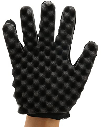 Sonew Hair Curl Sponge Gloves, Barber Curl Twist Sponge Handschuh Zum Curling Twisting und Dread, Haarbürstenschwämme für Black Men Curls