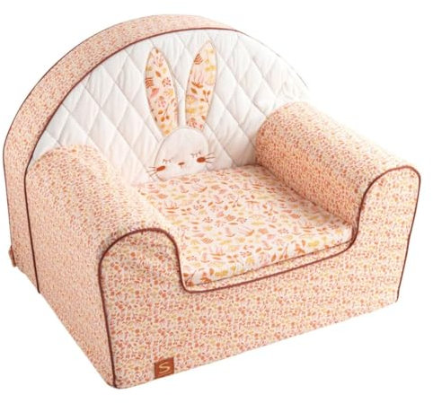 Fauteuil Club en Coton Rose