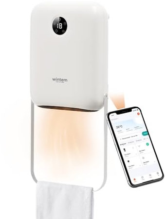 Avilia Termoconvettore da Parete Bianco 800/2000W con Telecomando Comoda App per Controllo da Remoto - Ideale per Riscaldare Camera, Bagno e Ufficio - Display LED Intuitivo e Timer Programmabile