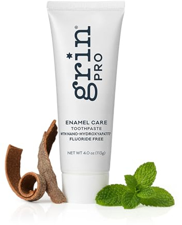 Grin Pro Enamel Repair Toothpaste - Fluoride Free Nano-Hydroxyapatite Toothpaste Designed for Sensitive Teeth, Helps Remineralize, 4 oz, Natural Ingredients, New Zealand Manufactured
