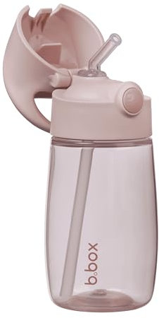 b.box Jnr Trinkflasche Kinder Auslaufsicher | Kinder Trinkflasche | Cooles, Kinderfreundliches, Griffiges Design, Free-Flow-Silikon-Trinkhalm | 380ml