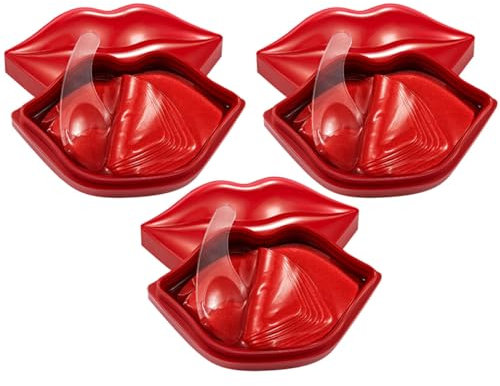 60St Lippenmaske propylenglykol propylenglycol Lippenpflegecreme Lippenaufpolsterung nachtpflege Kollagen nähren Lippenpflaster Lippenpflegemaske Lippenfilm Lippenpads Vlies rot FRCOLOR