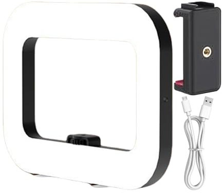 Luce ad anello per la fotografia, la luce 'anello del telefono,Lampada di riempimento o stabilizzatore video quadrato | Anti-shake Selfie Square Ring Light for Beauty Makeup, Interioor ed Outdoor Stud