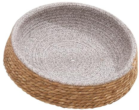 INOOMP Rattan Pet Nest Woven House for Small Puppy Bed and Rattan Cat Bed Pet Sleeping House Comfort