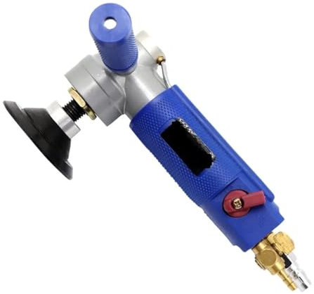 Lijadora neumática de aire de 3 ''/ 4 pulgadas, molino de alimentación de agua, herramienta pulidora en húmedo, máquina for pulido de piedra de granito, cuarzo y mármol para mármol, cerámica(4 inch 16