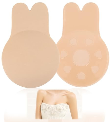 Riybyds Sujetador Adhesivo Push-Up Invisible sin Tirantes para Ropa de Espalda Descubierta - Reutilizable, Alta Adherencia y Diseño Transpirable,para Vestidos de Fiesta y Prendas Elegantes