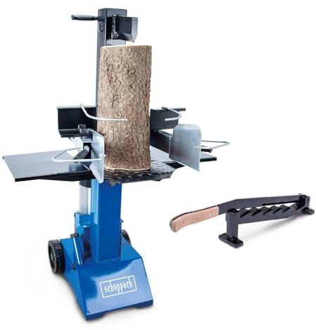 Scheppach Holzspalter HL810 Brennholzspalter mit Handholzspalter | 400V - 3500W Leistung | Hydraulikspalter stehend | Spaltgutlänge 550mm | Spaltdurchmesser 300mm | 8T Spaltkraft | Vario Spalt System