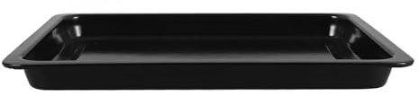 OSALADI Bandeja Esmaltada para Hornear de 31X24X25 CM Molde Reutilizable de Acero Acabado Negro Brillante Compatible Horno de Inducción Adecuado para Cocina Repostería y Asados