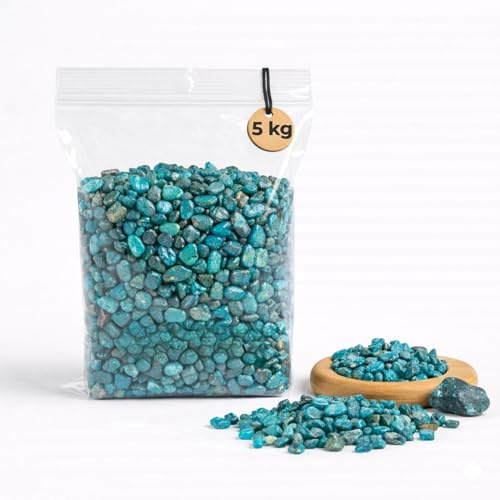 Gránulos decorativos de color azul turquesa, diámetro de 5 – 8 mm, sin polvo, 5 kg, pequeñas piedras decorativas como decoración de colores