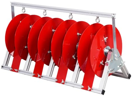 Separador de bobinas de Alta Resistencia: una Bandeja portacables Ajustable, Ideal para Aplicaciones eléctricas, industriales y comerciales. Su diseño de 4 rodamientos Garantiza un deslizami
