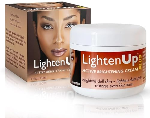 Lighten-Up Plus Active Skin Brightening Cream - 3.4 Fl oz / 100 ml - Daily Moisturzing Cream, For Face and Body