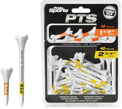 Pride sistema profesional Evolution Golf con 40 Count bolsas de plástico, 40 Unidades 2-3/4 Inch + 10 Unidades 1-1/2 Inch