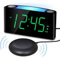Extra Loud Vibrating Alarm Clock with Bed Shaker for Heavy Sleeper Deaf Hard of Hearing, Large LED Display Digital Clock for Bedroom,Dimmer,Night Light,USB Phone Charger,Battery Backup,Senior Teen Kid