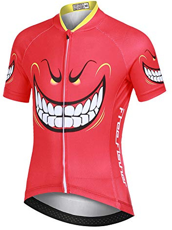 YFPICO Maillot de Cyclisme Enfant Unisex Cuissard Cycliste Vélo Pantalon Vêtements de Sport Garçon Fille, Rouge, 7-8 Ans/M