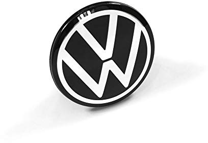 Volkswagen 5H0601171FOD Tapa de buje Pieza de Recambio (1 Pieza) Tapa de buje Tapa de Rueda llanta de aleación Negro/Cromo 65mm
