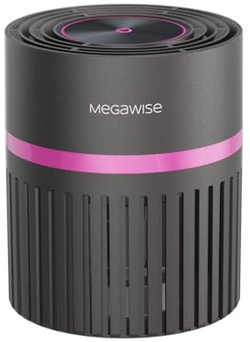 Purificatore d'aria MEGAWISE H13 True HEPA per casa e ufficio - Purificatore d'aria da tavolo compatto con filtrazione a 3 stadi, funzionamento ultra silenzioso a 24 dB, indicatore del filtro (EPI810)