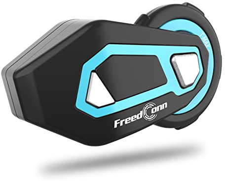 FreedConn TMAX PRO - Auriculares inalámbricos con intercomunicador para motocicleta, auriculares Bluetooth, 6 vías, 3300 pies/1000 m, par universal para bicicleta, moto de nieve