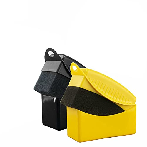 WANGCL 2 esponjas de cera para ruedas de coche con funda, almohadilla de limpieza de neumáticos para coche, cepillo aplicador para gel de neumáticos