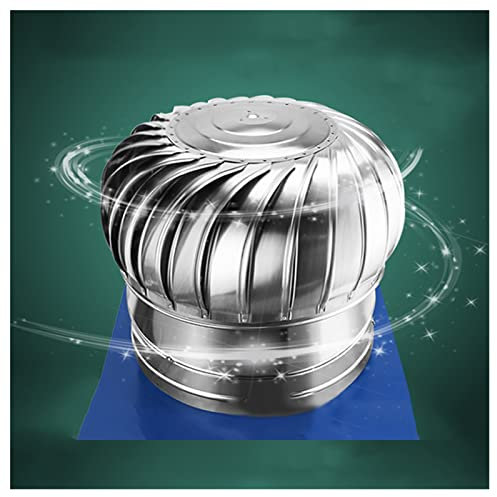 Turbinen-Ventilator aus Edelstahl, rotierender Schornstein, Spinner, Anti-Downzug-Schornstein, Top-Allzweck-Schornstein, Dachventilator, für Häuser, Fabrik, Dachboden, Bauernhof, 400 mm