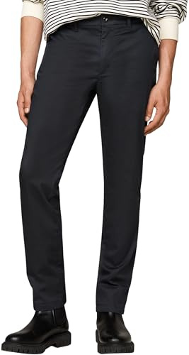 Tommy Hilfiger Uomo Pantaloni Chino Denton Straight Leg, Blu (Desert Sky), 28W/32L