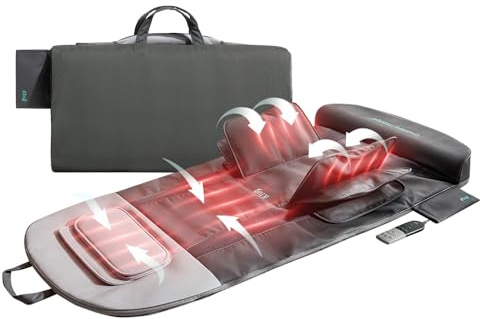 Klug Stretching Massager Ultra, Effortless auto-Stretching Mat, Ease Back & Neck Pain with 3 Intensity Levels 7 Exceptional Programs, 2 Levels of Heat Function, Foldable & Portable Design, Gray