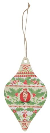 Talking Tables 8 x Folklore Gift Tag with String for Presents, 10cm x 5cm Christmas, Secret Santa, Birthday, Gift, Tie on Labels with String