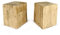 H. Pawlik GmbH 2er Set: Holzblock Eiche Massiv - Handgefertigter Holzklotz - Rustikale Holzsäule - Beistelltisch Hocker Dekosäule - Massivholz Eichenholz (40 cm x 40 cm)
