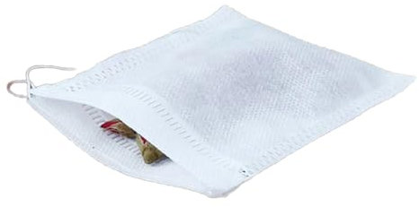 Sacchetto di tè vuoto con coulisse per cucinare, ammollo, liquore medico, sacchetto filtro per caffè usa e getta, sacchetto a rete, 10 x 12 cm