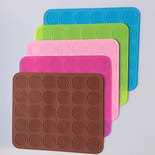 1 Alfombrilla De Silicona Para Hornear Macarrones, 30 Agujeros, Molde Para Hornear Macarrones, Alfombrilla Antiadherente, Reutilizable, Alfombrillas De Silicona, Galletas De Macarrones, Pastelería,