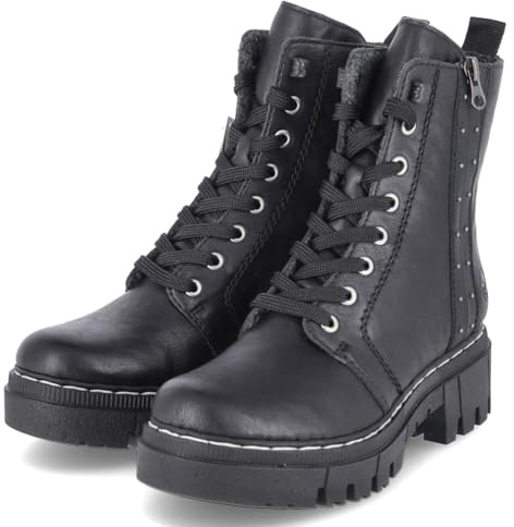 Rieker Bottes de motard pour femme 74044 Noir Taille 42 EU, Noir, 42 EU
