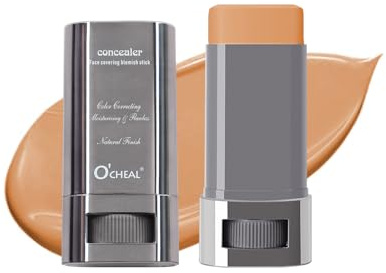 O'CHEAL Concealer Foundation Stick, Contour Makeup for Face 04# | Moisturizing foundation and concealer stick for blemishes, blendable lightweight long lasting face makeup