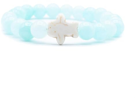 aninu Bracciale Pinguino con App Monitoraggio – Adozione Simbolica Pinguino Antartide, Pietra Naturale Elastico Bracciale Amicizia Coppia Distanza Mamma Figlia Portafortuna Regalo Donna Uomo Bambini
