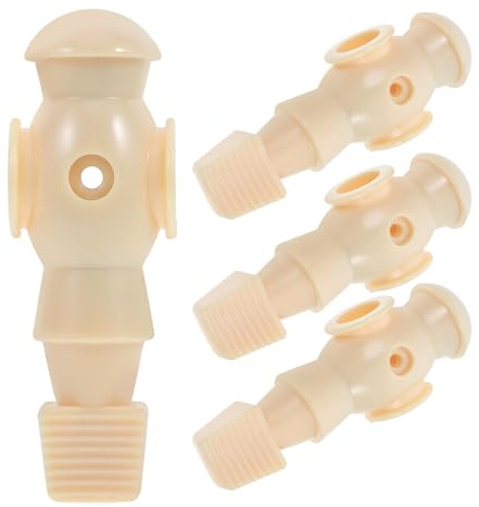 Mikikit Figuras de Futbolín de Resina para Fútbol de Mesa, Jugadores de Fútbol de Escritorio, Set de 4 Piezas Color Beige, Accesorios Compatibles para Reemplazo en Juegos de Futbolín