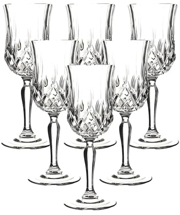 Lorren Home Trends Opera Red Wine Glass, Set of 6