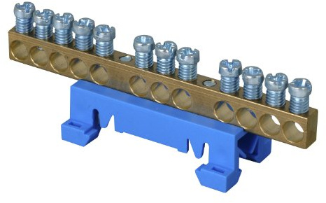 Kopp 250000001 Neutralleiter-Klemme mit Schnellbefestigung für die Hutschienen-Montage