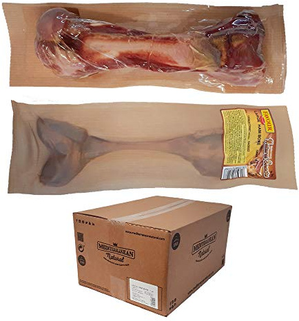 Favour Natural Large Serrano Ham Bones Chew Treat for Dogs, 18 Large Ham Bones