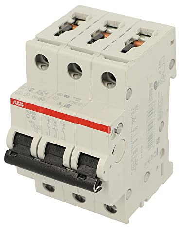 ABB S203-C16 3P Stromkreisschneider, 50/60 Hz, 16 A, 92 mm, 58 mm, 80 mm, 400 g