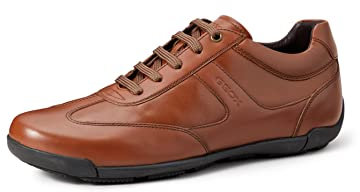 Geox Homme U Edgware A Sneakers, Cognac, 43 EU