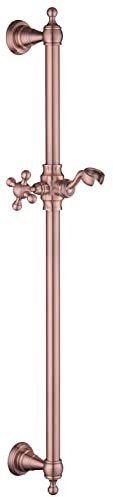 PaulGurkes Kupfer Duschstange Nostalgie Rote Bronze Brausestange Retro Aufputz Duschsäule Halterung für Kopfbrause Handbrausenhalterung höhenverstellbar Winkel verstellbar